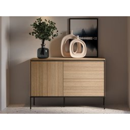 Commode VIDDO 1 deur 2 lades linea eik