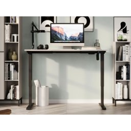 Elektrisch verstelbaar bureau POLYGON 120 cm kasjmier/zwart