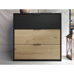 Commode UMPAL 3 deuren grafiet/artisan eik