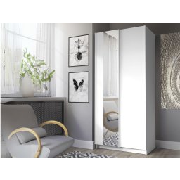 Kledingkast SAFIAT 2 schuifdeuren 80 cm wit