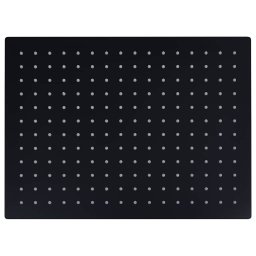 vidaXL Regendouchekop rechthoekig 40x30 cm roestvrij staal zwart