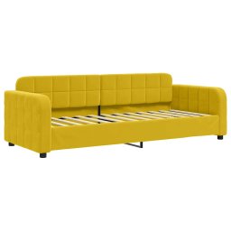 vidaXL Slaapbank met matras 80x200 cm fluweel geel