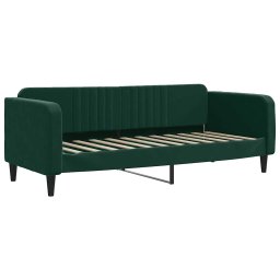 vidaXL Slaapbank met matras 80x200 cm fluweel donkergroen