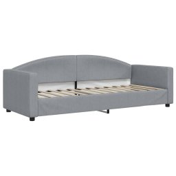 vidaXL Slaapbank met matras 80x200 cm stof lichtgrijs