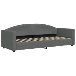 vidaXL Slaapbank met matras 80x200 cm stof donkergrijs
