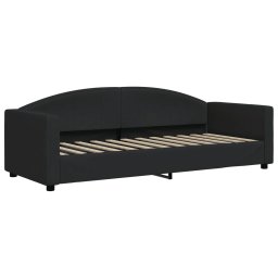 vidaXL Slaapbank met matras 80x200 cm stof zwart