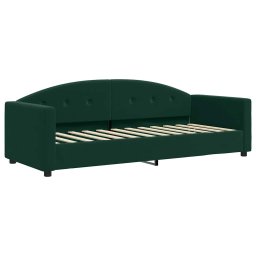 vidaXL Slaapbank met matras 80x200 cm fluweel donkergroen