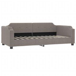 vidaXL Slaapbank met matras 80x200 cm stof taupe