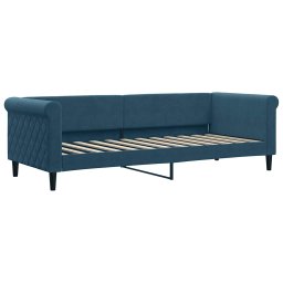 vidaXL Slaapbank met matras 80x200 cm fluweel blauw