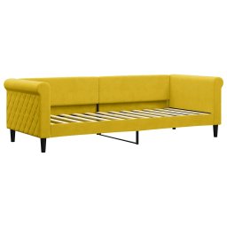 vidaXL Slaapbank met matras 80x200 cm fluweel geel