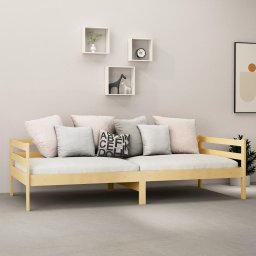 vidaXL Slaapbank met matras massief grenenhout 90x200 cm