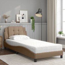 vidaXL Bedframe zonder matras "Zadar" kunstleer cappuccinokleurig 80x200 cm