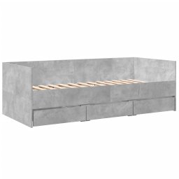 vidaXL Slaapbank met lades zonder matras 90x190 cm betongrijs