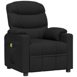 vidaXL Massagestoel elektrisch stof zwart