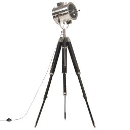 vidaXL Vloerlamp driepoot 165 cm massief mangohout