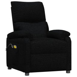 vidaXL Massagestoel elektrisch stof zwart