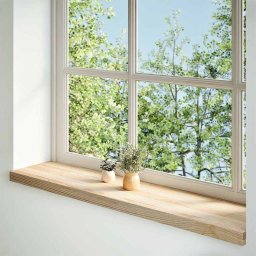 vidaXL Vensterbanken 2 st onbehandeld 110x25x2 cm massief eikenhout