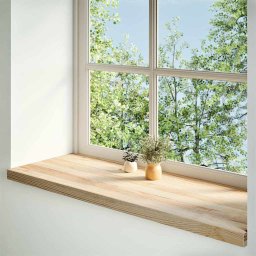 vidaXL Vensterbanken 2 st onbehandeld 100x40x2 cm massief eikenhout