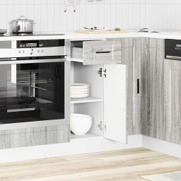 vidaXL Onderkast "Porto" bewerkt hout grijs sonoma eiken