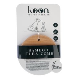 kooa vlooienkam van bamboe 10x6,7x1cm kat hond