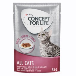48x85g All Cats in Saus Concept for Life Kattenvoer