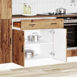 vidaXL Onderkast "Porto" bewerkt hout oud houtkleurig