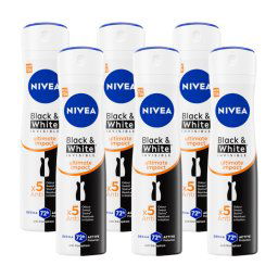 Nivea Black & White Invisible Ultimate Impact Deodorant Spray Multiverpakking