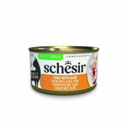6x70g Schesir Supplementen in gelei tonijn met aloë natvoer voor katten