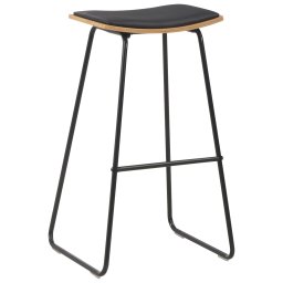 vidaXL Barstoelen 2 st kunstleer zwart