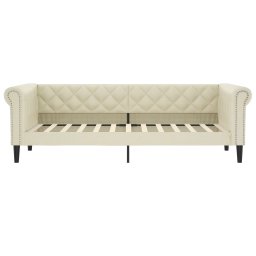 vidaXL Slaapbank 80x200 cm kunstleer crèmekleurig