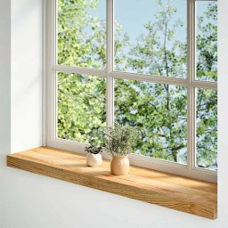 vidaXL Vensterbanken 2 st 90x20x2 cm massief eikenhout lichtbruin