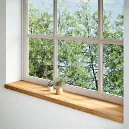 vidaXL Vensterbanken 2 st 140x25x2 cm massief eikenhout lichtbruin