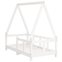 vidaXL Kinderbedframe 70x140 cm massief grenenhout wit