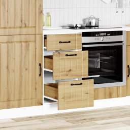 vidaXL Onderkast Lucca bewerkt hout artisanaal eikenkleur