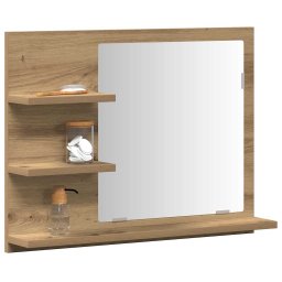 vidaXL Badkamerspiegelkast 60x10,5x45 cm artisanaal eikenkleurig