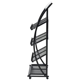 vidaXL Tijdschriftenrek zwart en wit 47x40x134 cm A4
