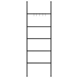 vidaXL Handdoekenrek met 5 niveaus, zwart 58x175 cm, ijzer