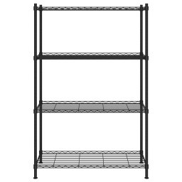 vidaXL Opbergrek 4-laags 200 kg 90x35x137 cm zwart