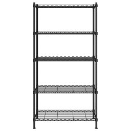 vidaXL Opbergrek 5-laags 250 kg 90x35x180 cm zwart