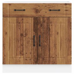 vidaXL Onderkast Lucca bewerkt hout oud houtkleurig