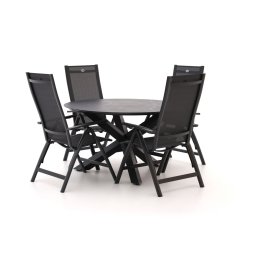 + 15% kassakorting | Hartman Troy/Lodola ø 130cm dining tuinset 5-delig verstelbaar - Laagste prijsgarantie!