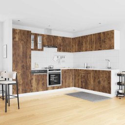 vidaXL 14-delige Keukenkastenset Porto bewerkt hout gerookt eiken