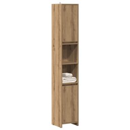 vidaXL Badkamerkast 30x30x183,5 cm bewerkt hout artisanaal eikenkleur