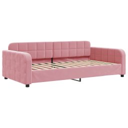 vidaXL Slaapbank met matras 90x200 cm fluweel roze