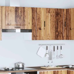 vidaXL Keukenbovenkast Porto bewerkt hout oud houtkleurig