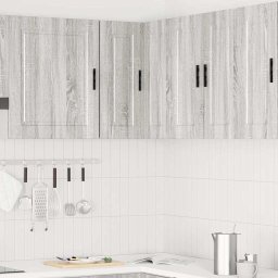 vidaXL Keuken hoekkast "Porto" bewerkt hout grijs sonoma eiken