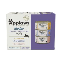 6x 70g Applaws Senior Mixpakket (3 Soorten) Katten Natvoer