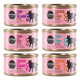 6x85g Thai / Asia in Gelei Mix pakket Cosma Kattenvoer