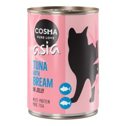 12x400g Tonijn met Brasem in Gelei Cosma Asia Kattenvoer nat