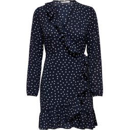 ONLY Maat XXL OLMCARLY L/S WRAP DRESS AOP Dames Jurk